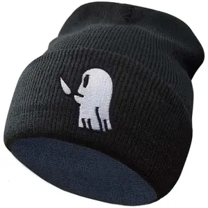 Cute  Beanie Embroidery Warm Hat Sweater Hat Knitted Hat  Hop Hat  for Men Women