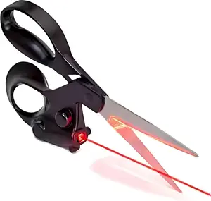 Professional Laser Guided Sewing Scissors for Home Craft Wrapping Gift Fabric Sewing Cut Straight Fast for Fabric Paper Crafts | Upgraded Ergonomic Handle