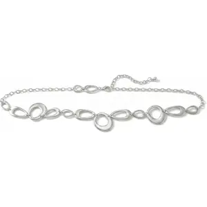 Chunky  Belt for Women Metallic Irregular Circle  Chain Belt Fashion Metal Belts for Dresses Ladies Chain Belt Accessory Stylish Metallic  Belt