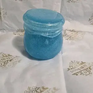 Small Blue Acrylic Jar - Simple Product Title Based on Given Information Bottles Tin