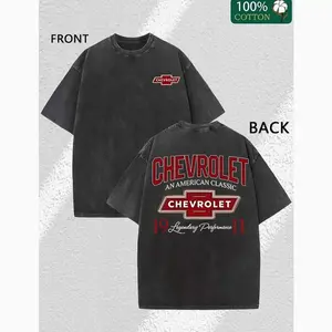Vintage Chevrolet T-Shirt, Classic 1911 Chevy LogoGraphic Tee,Retro American Car Shirt, OversizedStreetwear Top for Men and Women.01 495