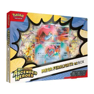 Mega evolution ascended heroes mega feraligator ex box , Collectible Trading Cards, Authentic Collectible Cards