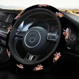 1pc 1.6 x 15 inch Highland cattle Pattern car steering wheel cover, non-slip and comfortable, car interior accessory, Automotive, no inner ring, easy to install and remove, suitable for all car models, a gift for car enthusiasts, Car Accessories, 1223CYJ
