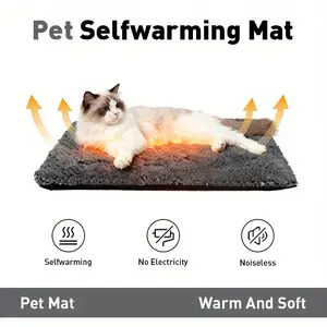 Self-heating warm cat pad - super soft non-slip pet bed, universal indoor and outdoor use in all seasons, suitable for stray cats and domestic cats, machine washable, ideal for elderly pets, suede polyester material, durable pet furniture