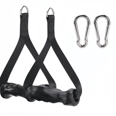 Cable Machine Handles Pair, Ergonomic Non-Slip Grip with 360° Swivel Eyelet, Heavy Duty LAT Pulldown Attachments for Home Gym Strength Training