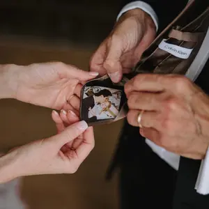 Custom Photo Tie Patch | Personalized Dad Grandpa Photo Patch for Ties | Wedding, Father of the Bride, Father's Day, Anniversary Gift