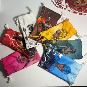 Bags for Orishas Caracol - Colorful Drawstring Pouches with Unique Orisha Designs for Spiritual Use