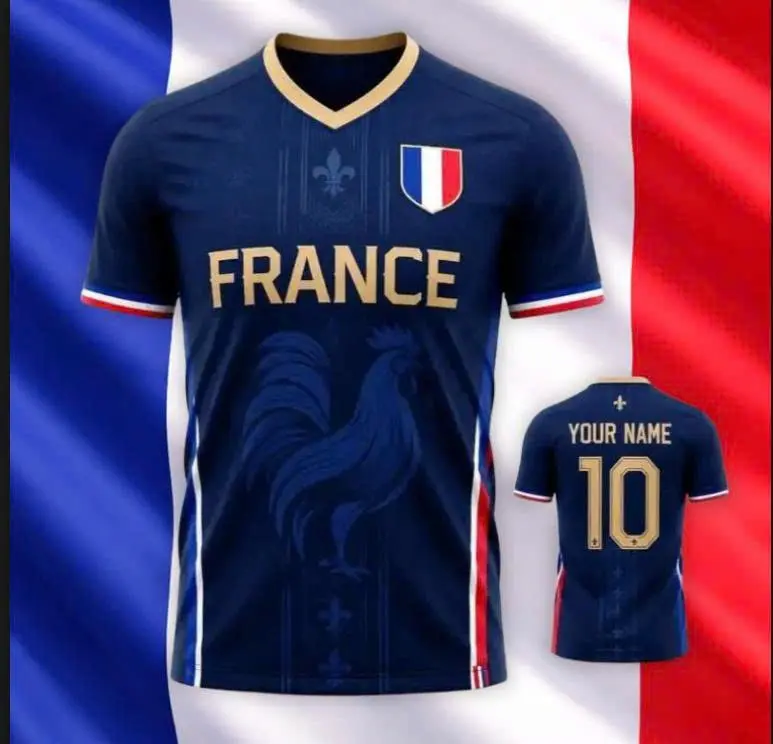 France Vintage Rooster Soccer Jersey | Premium French Football Fan Shirt | Personalized Name & Number | Unisex Game Day Athletic Tee | Perfect Gift for Soccer Fans & Sports Lovers