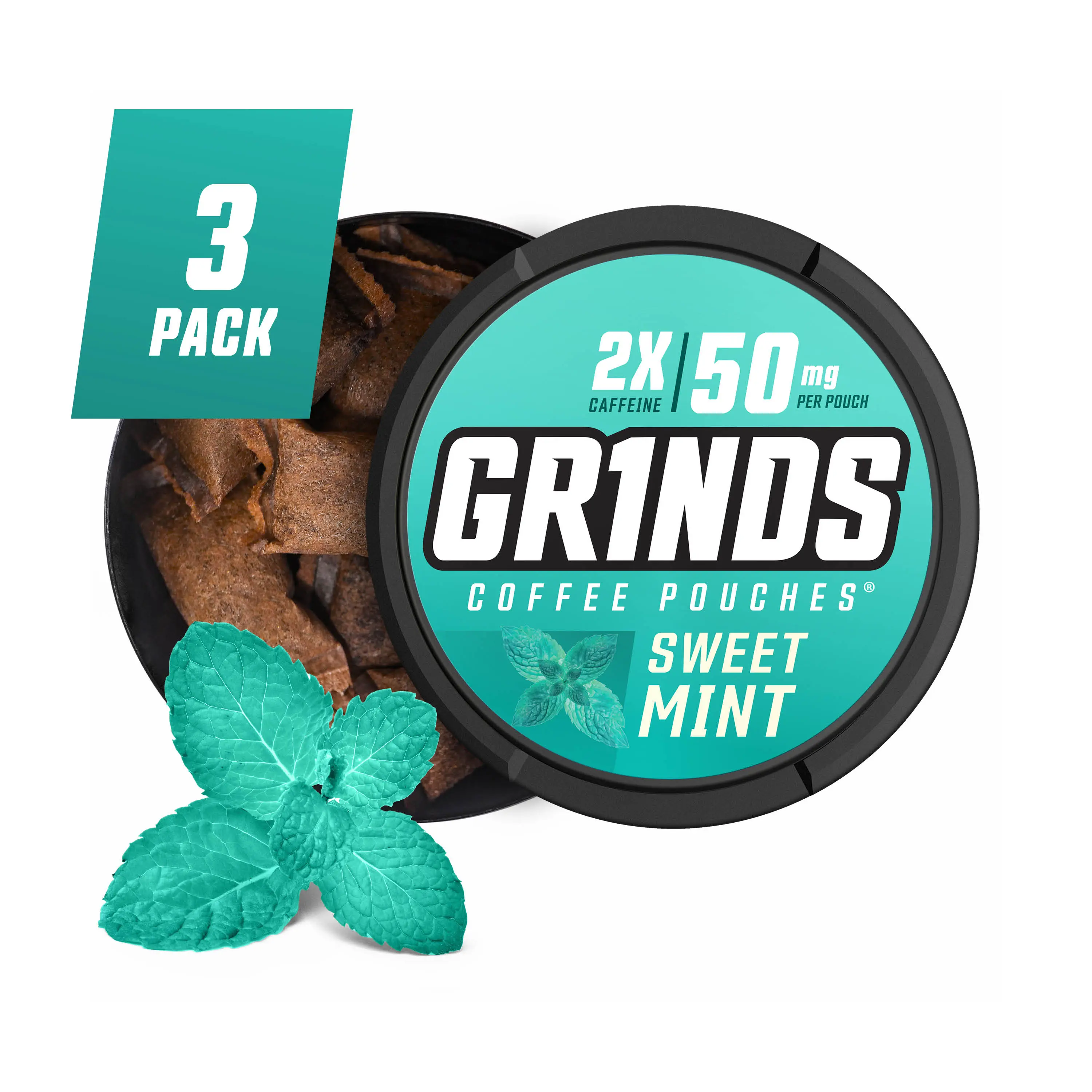 Grinds Coffee Pouches - Sweet Mint (Pack of 3)
