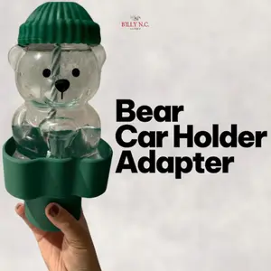 Cute Bear Car Cup Holder Adapter – Adorable Dashboard Drink Holder Decor, Fits Most Cups, Perfect Gift for Him, Her, Drivers, Birthday & Valentine