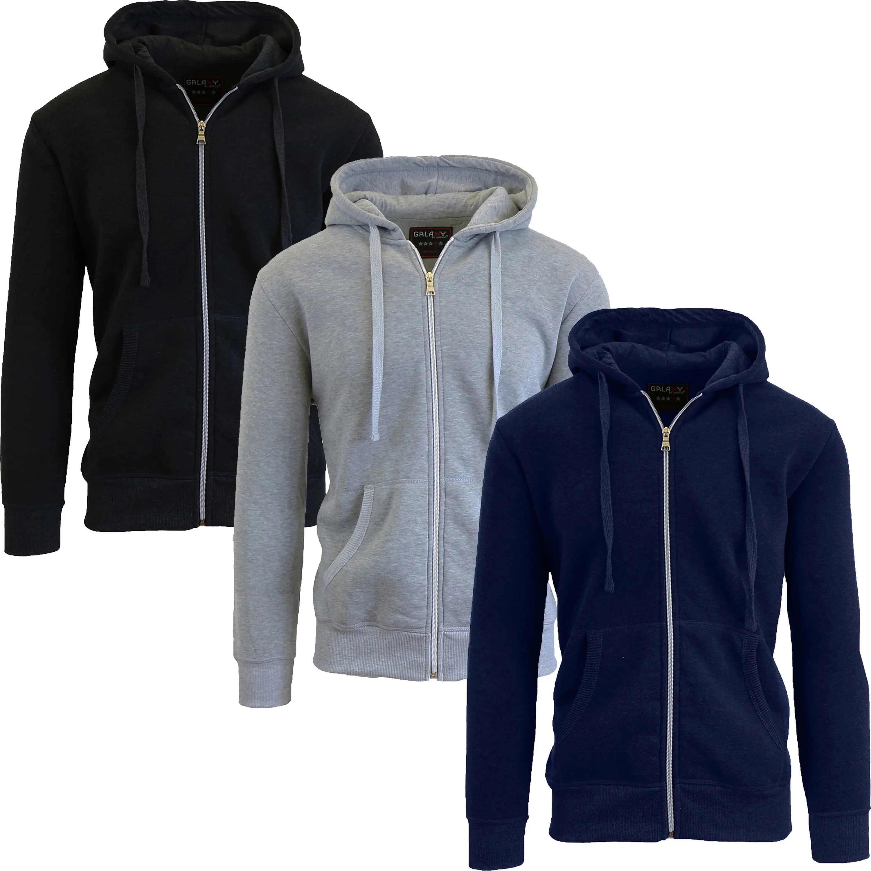 (3-Pack) Black-Heather Grey-Navy