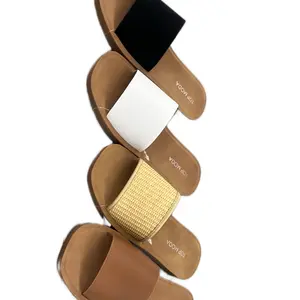 WOMENS SIMPLE CASUAL FLAT SLIDE SANDAL NIKKI-3 Summer Walking Shoes Girl