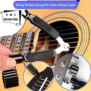 1Count Pin Puller 3 in 1 Multifunction Guitar string changer Winder Pin Puller Cutter Music Instrument Tool Accessories Guitar Parts Guitar Tools Guitar Maintenance