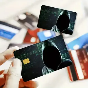 Creative Personalized Hacker Code Pattern Card Protection Stickers Set, Perfect Holiday Birthday Gift, Vinyl Ebt Credit Card Skin