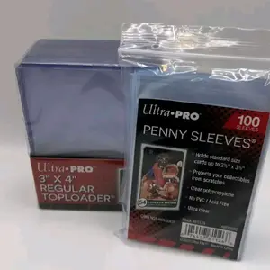 Ultra-Pro Pack of 25 Ultra Pro Top Loaders 3" x 4" Regular Toploader & 100 Penny Sleeves for Collectibles