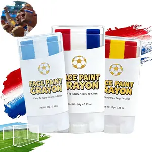 Flag Blue White Red Face Paint Stick - Patriotic Pride 4th of July Accessory, Sweatproof Sports Face & Body Paint for Football, Rugby, Baseball, Essential for Festivities