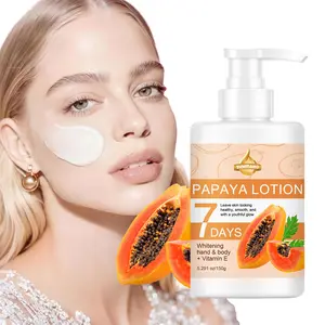 Smooth Radiant Body Lotion, Papaya Extract Moisturizer, Vitamin E Hydrating, Collagen Peptide Nourishing, Gentle Brightening, Suitable for Dry Skin, Moisturizing Daily Skin Care Lotion Moisture