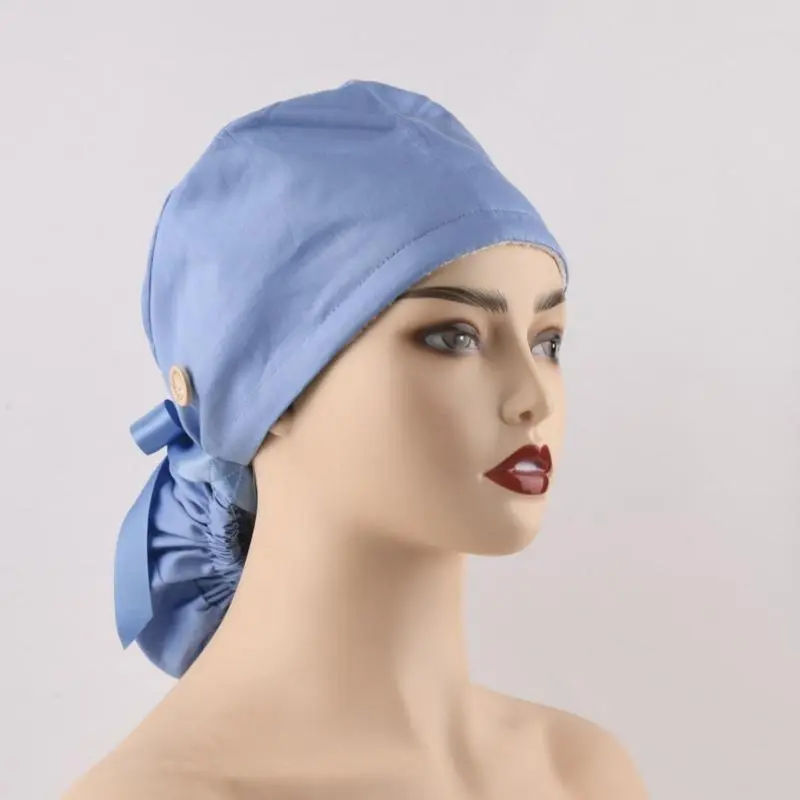 Solid Color Surgical Cap Women, Cotton , Long Hair Scrubs,Birthday,Nurse Day Gifts