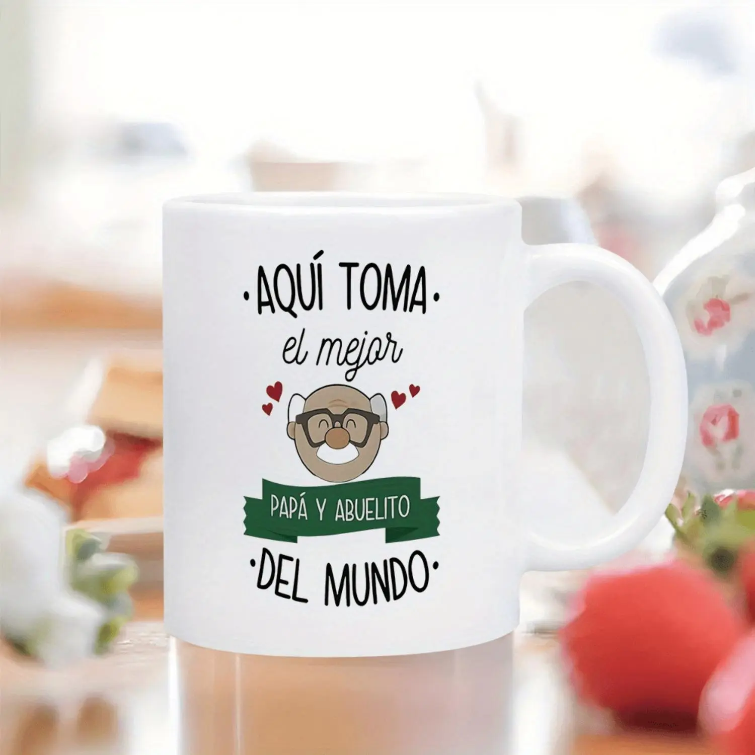 Personalized 11oz Ceramic Coffee Mug for Dad and Grandpa Featuring World S Best Dad and Awesome Grandpa Engravings Microwave Safe Ideal Holiday Birthday and Christmas Gifts
