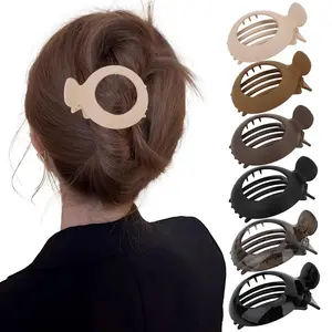 Flat Hair Clips for Women Small Flat Matte Hair Claw Clips Accessories for Women Thick Thin Hair Non-slip 6 count