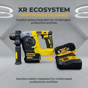 DeWALT M18 20V Cordless Rotary Hammer (Model 273) with Electronic Clutch, Overload Protection for Professional Construction Site Use