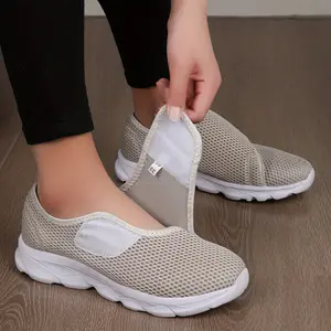 Comfortable Wide Sports Shoes for Men and Women - Breathable Mesh Walking Shoes with Adjustable Straps, Soft Diabetic Loafers, EVA Sole, All-Season Footwear, Diabetic Footwear |       Breathable Sports Shoes |       Adjustable Strap Shoes