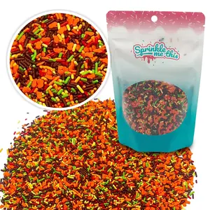 Pumpkin Decorette Blend - Thanksgiving Themed Sprinkles for Baking & Desserts - Festive Fall Colors & Shapes