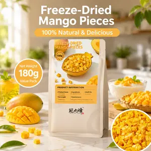 6.3Oz Freeze-Dried Mango Pieces, Crunchy Fruit Snack for Kids, Perfect for Mixing with Yogurt, Fruit Tea And Decoration, Great Dried Fruit Treats, Ideal for Kids, Travel, Smoothies And Baking, Wonderful Holiday Gifts for Easter, Father'S Day And Day