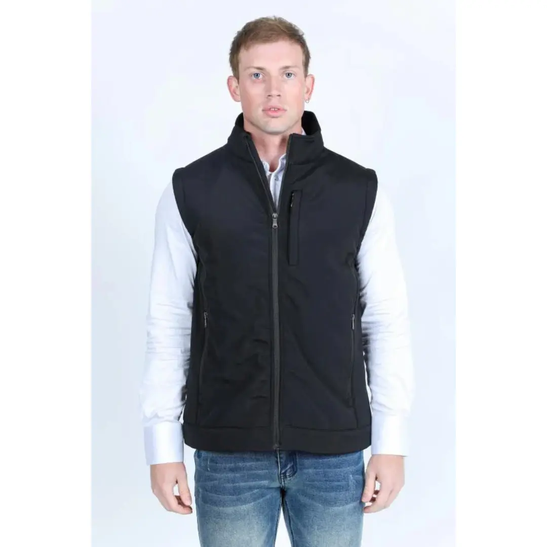 Mens Softshell Conceal Carry Water-Resistant  Vest - Black