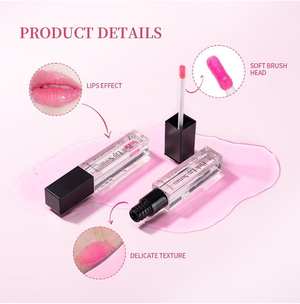 Pink Lip Serum Moisturizing Fresh Effective Reduce Pigmentation Exfoliating Plumper Sexy Care Cosmetics