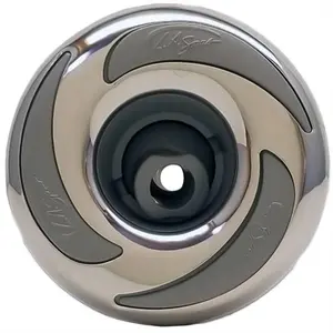 LA Spas PL-41236SS Threaded Internal Roto Nozzle Jet Insert, Stainless & Gray