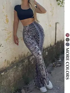 Women's High Waist Elastic Slim Leg Wide Leg Pants, Casual Everyday Loose Long Leisure Pants, Comfortable Fashion for Various Occasions Womenswear Trouser