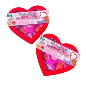 2-Crazy Fun Valentines Mini Squishes Box Set - Heart-Shaped Packaging, Squish & Squeeze Fun, One Set target