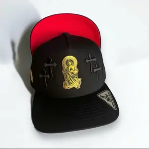 San Judas Tadeo Black SnapBack Baseball Cap with Unique Design and Adjustable Fit, Featuring Unique Symbol and Comfortable Fit