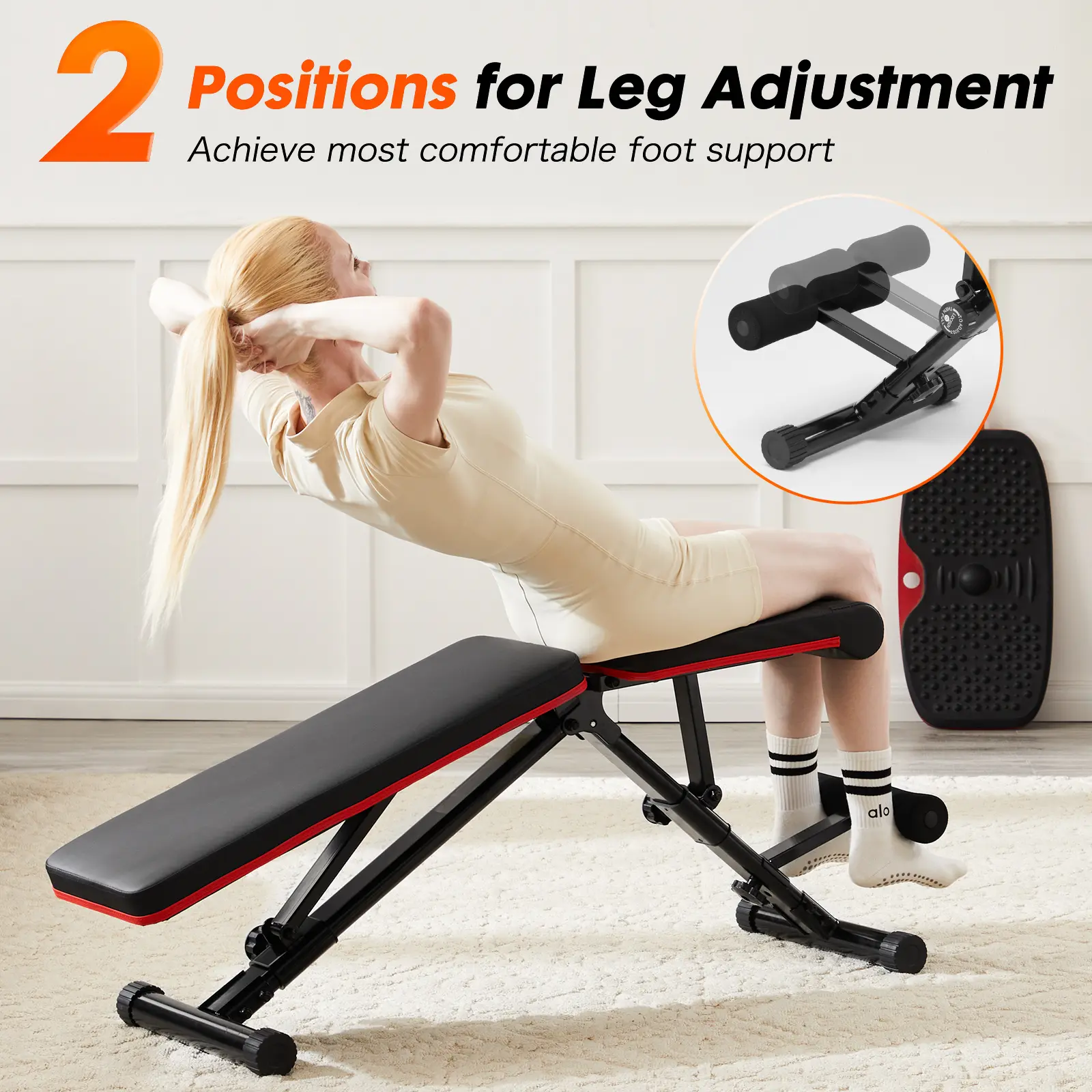 Weight Bench, Weight Bench for Home Gym, Foldable Workout Bench with 8 Backrests, 660LBS Weight Capacity Adjustable Bench Weight Bench for Home Gym, Adjustable and Foldable 700LB/800LB Weight Bench, Multi-Purpose Workout Bench for Bench Press Sit up Incli