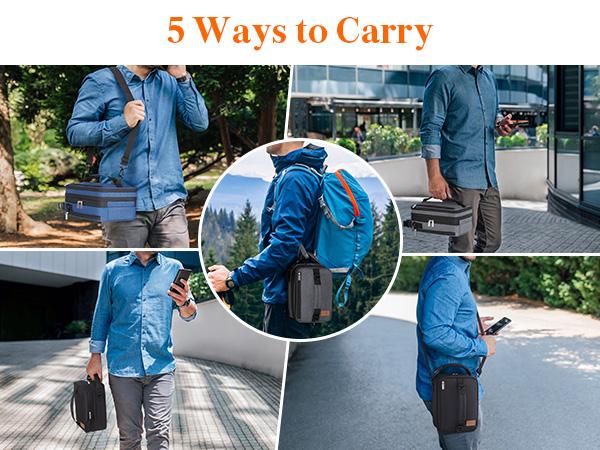 Lifewit Expandable Lunch Bag with 2 Ice Packs for Men Women Adult, Portable Cooler Bag for Work College Travel, 6.5L 12 Cans, Insulated Lunch Box