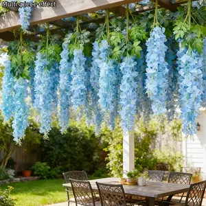 12pcs Outdoor Spring Decorative Artificial Flowers, Elegant Orchid Bouquet, No Maintenance, Fade-Resistant, All Seasons, Wedding Party Gift