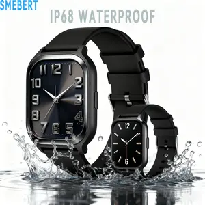 SMEBERT Smartwatch(Answer/Make Call), 2.01in AMOLED Smart Watches for Men/Women with 100+ Sport Modes/Blood Pressure/Heart Rate Monitor, IP68 Waterproof Fitness Tracker Compatible with iOS and Android