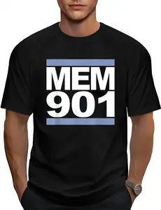 100% Cotton MEM 901 Memphis 90's Hip Hop T-Shirt