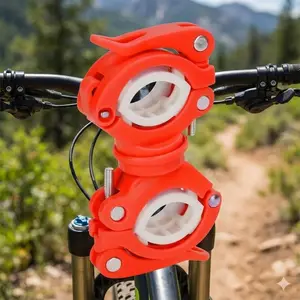 Universal Quick-Release Anti-Shock Bike Flashlight Mount, Multi-Angle Lighting Metal Clip for Mountain Road Bicycle Motorcycle. Anti-Slip Stable Portable Riding Safety Gear Outdoor Cycling Accessories.