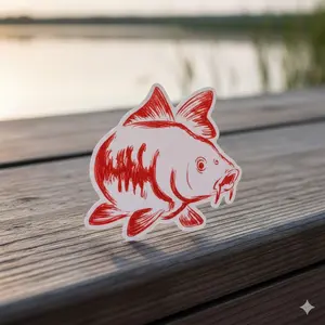 Durable Car Sticker for Fishing Lovers, Waterproof Sunproof Vinyl Decal, High Adhesion for Truck Boat RV, Easy to Apply, Scratch-Resistant, Perfect Gift for Anglers.