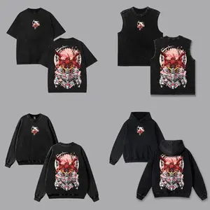 Limited Edition Gundam Unicorn X Sinanju Anime Double Printed Lightweight Acid Washed Tee, 90s Anime Shirt, Robot Anime Lovers, Cotton Fabric