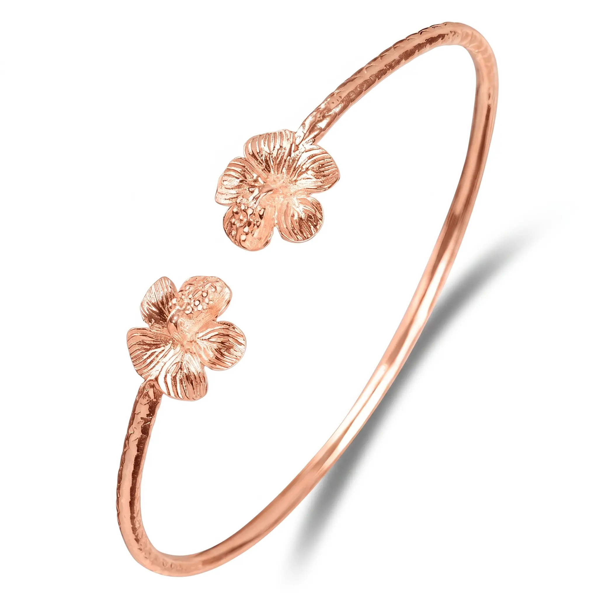 Better Jewelry Flower Hibiscus Copper West Indian Bangle, 1 piece