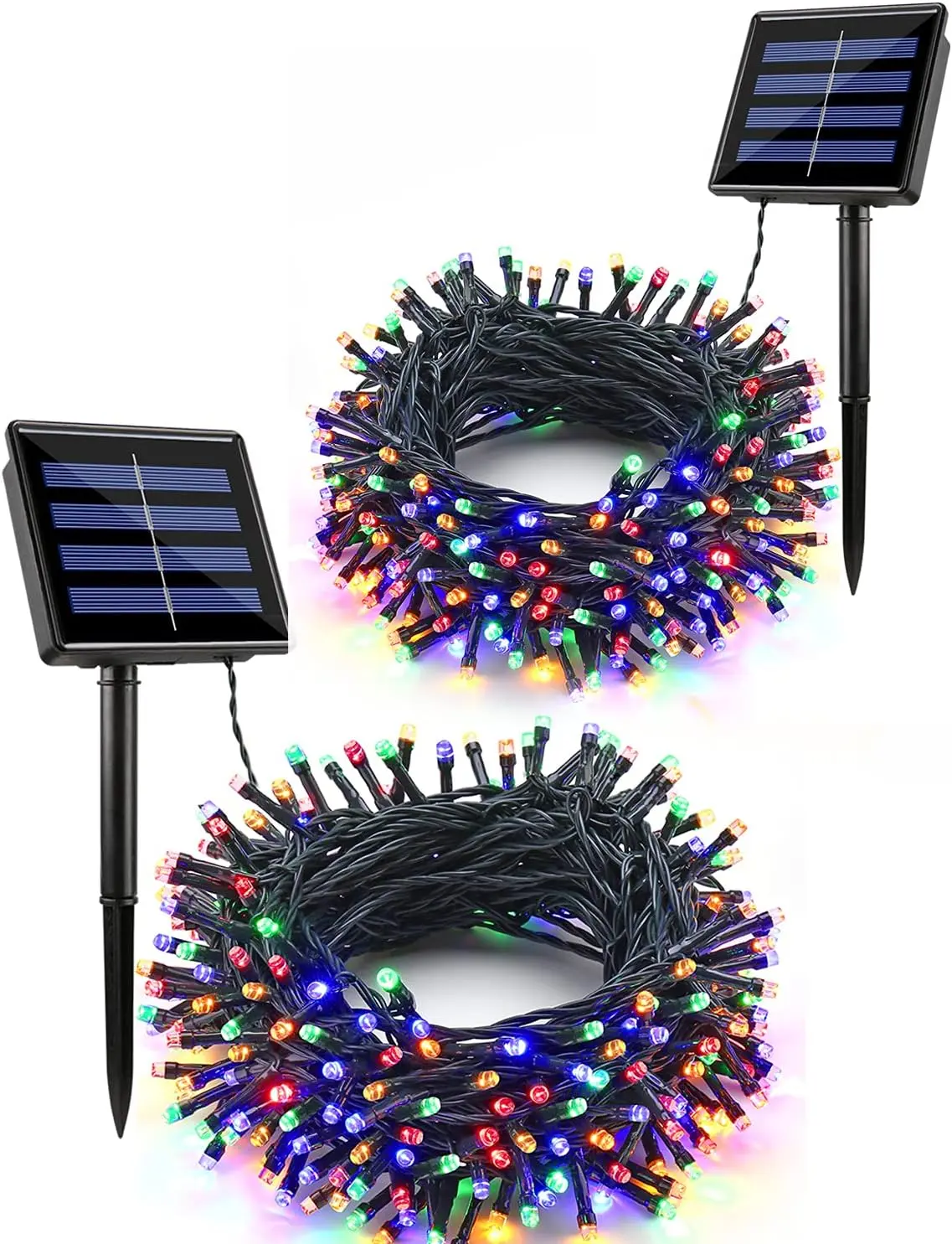 FLACCHI 2 Pack Solar String Lights, 72FT, 200 LED Each, Outdoor Fairy Lights with 8 Modes & Memory for Garden, Patio, Fence, Balcony and Holiday Decor