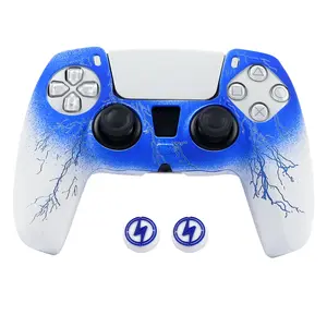 Silicone Protective Case Cover For Playstation 5 Controller Skin Gamepad Games Accessories For PS5 Control with Joystick Caps Thumbstick Grips Console Accessories Gaming Accessories