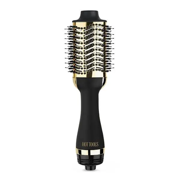 HOT TOOLS 24K Gold Blow Dryer Brush, Round Brush Blow Dryer for Salon-Worthy Blowouts in One Step, Fast Styling & Long-Lasting Results