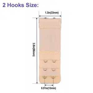 4PCS Adjustable Bra Extender 2/3 Hooks with Elastic Underwear Strap Extension for Women's Underwear Accessories - Womenswear Lady Comfort