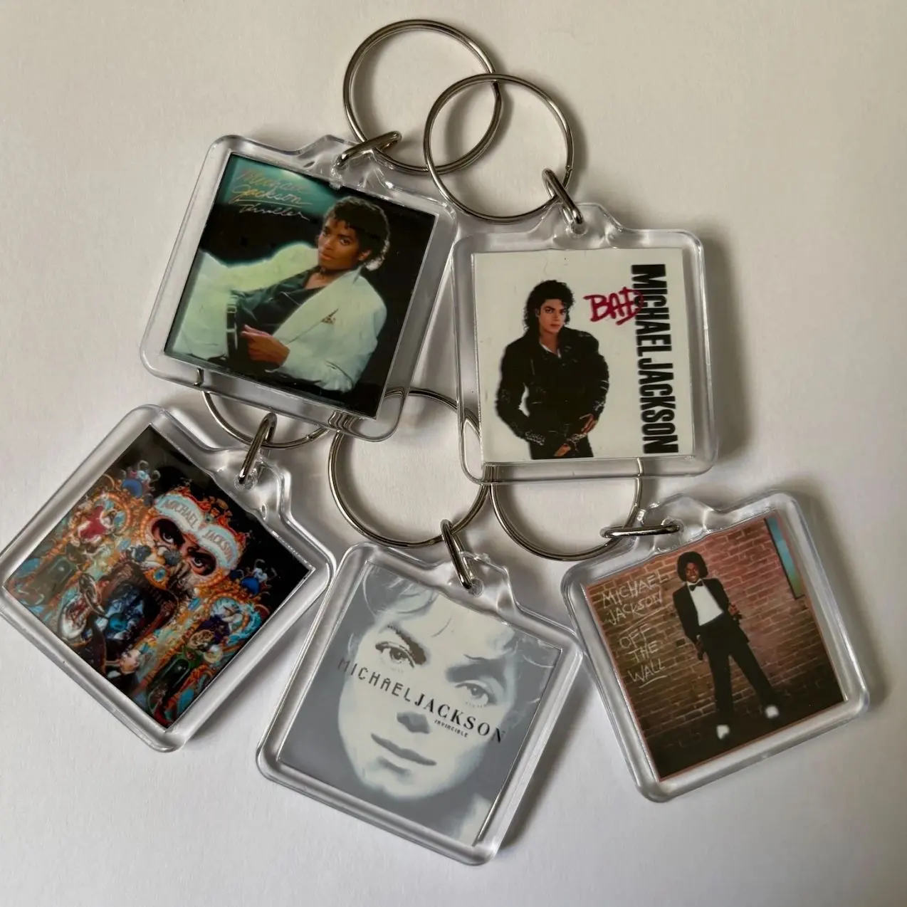 Michael Jackson Album Keychains