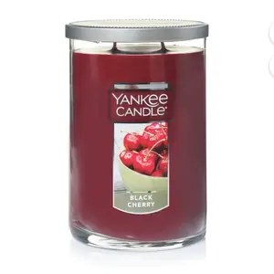 Yankee Candle Black Cherry - Large 2 Wick Tumbler Candle Decor Fragrance