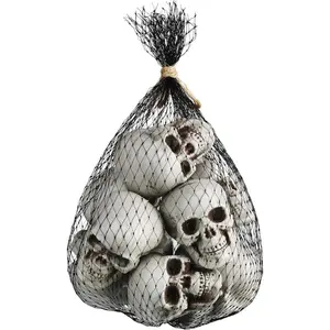 Boao 10 Pcs Halloween Skeleton Heads, Small Mini Skulls for Party Decoration, Spooky Table Centerpieces, Perfect for Halloween Events